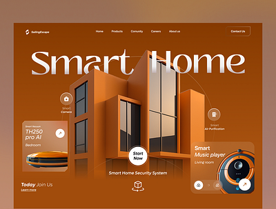 Home AI web ui design ai ai ui design clean ui home automation home ui minimal ui modern web product design smart home ui ui designer ux web web app web design web ui website website design