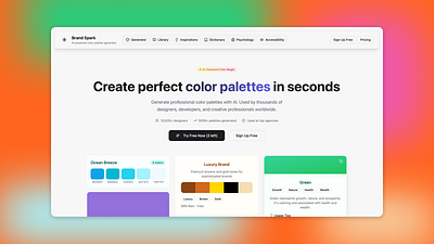 Brand Spark color interface saas