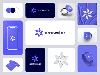 Arrowstar Modern Startup Branding adobe illustrator brand identity brand logo branding guidelines branding mockup case study custom logo dribbble logo design logo presentation marufiam modern branding modern logo star logo startup branding startup logo tech branding tech logo visual identity
