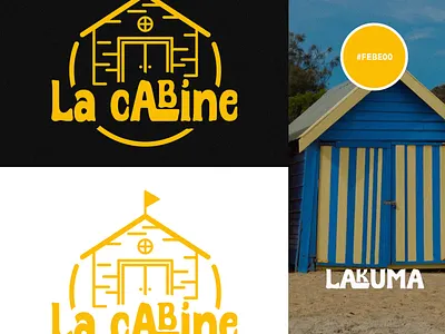 La Cabine beach beach hut brand branding cabine dekeyser design graphic design hut identity logo loic store summer sun sunshade umbrella vector yellow