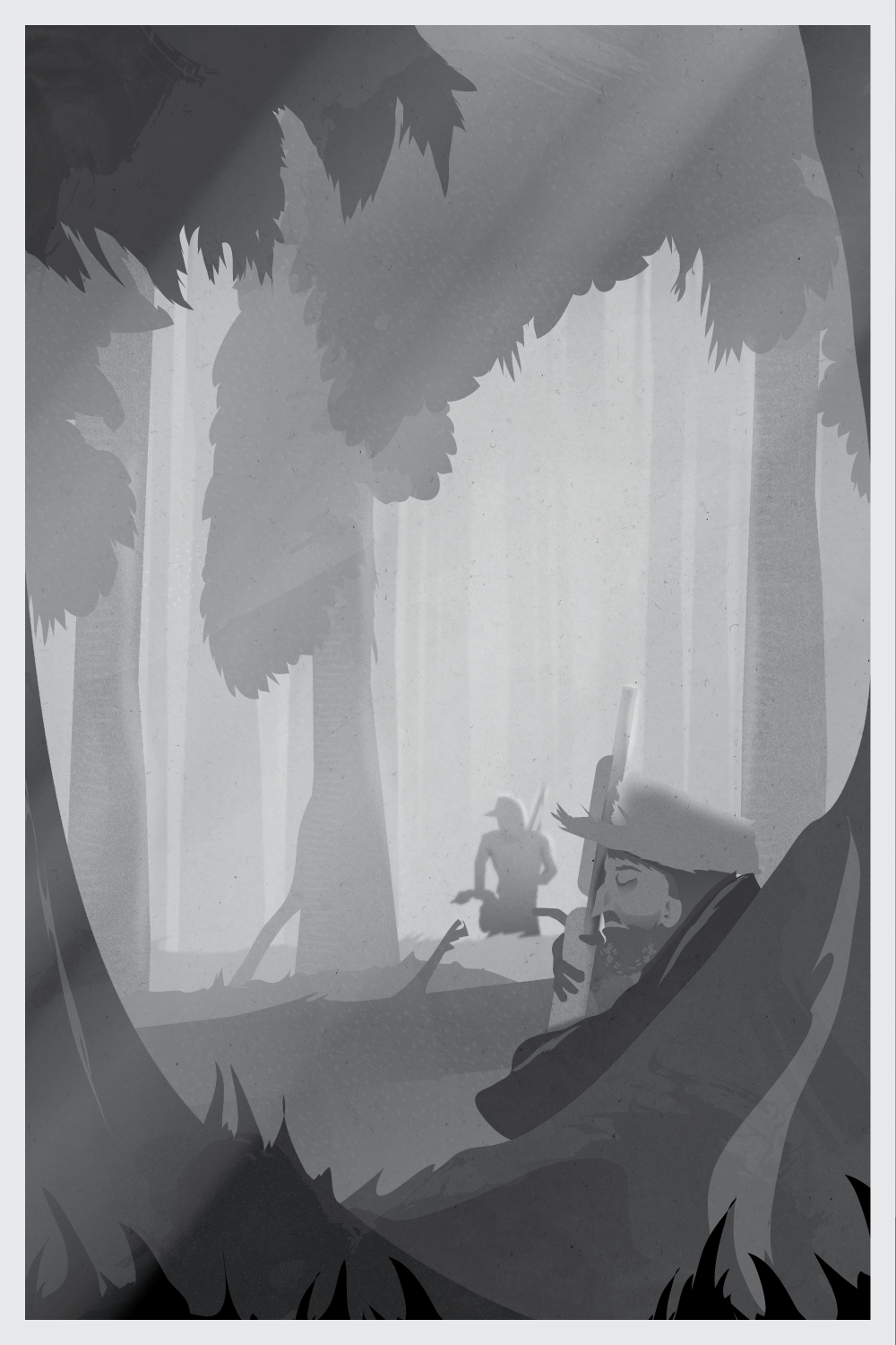 The Hunting Trip adobe illustrator atmospheric digital illustration gradients illustration scene vector vector illustration