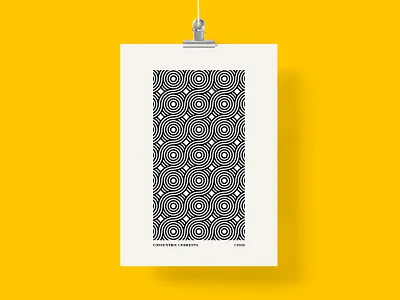 Concentric Currents / Poster abstract art black circle concentric cover current design dot geometric graphic design illustration pattern poster print round wave