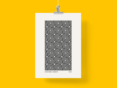 Concentric Currents / Poster abstract art black circle concentric cover current design dot geometric graphic design illustration pattern poster print round wave