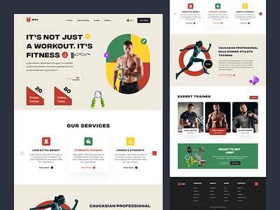 Fitness Landing Page bodybuilding clean creative crossfit design fintness club fitness website gym health healthy landing page nutrition personaltrainer sport training ui web website weightloss workout