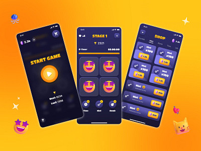 🎮Card Flip Frenzy - Card Game UI app app design application graphic design mobile mobile app mobile design ui ui design uiux ux design web web design