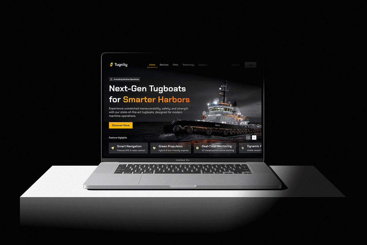 Next-Gen Tugboat Hero Section – Tugnity Image 0