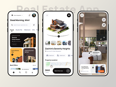 ✨ Designing for Dream Homes — Real Estate App Concept 3dhouseui appconcept appdesigntrends cleaninterface digitalproductdesign futureofrealestate minimaldesign mobileui modernuiux propertyapp realestateapp realestateui rentbuyui usercentereddesign uxinspiration