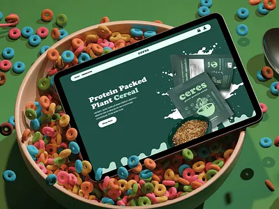 Ceres Cereal animation branding cereal design figma graphic design illustration ui ux web design web development webflow