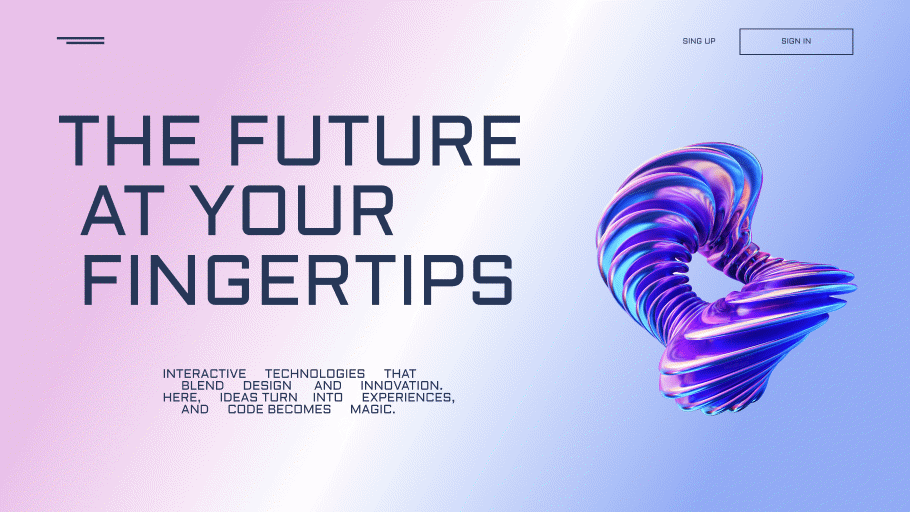 Landing Page GIF design easy figure graphic design idea ides landing page ui