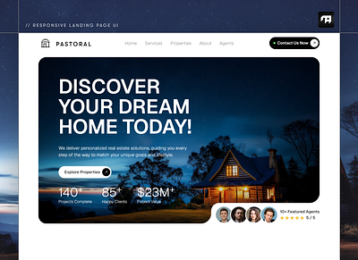 Landing Page Inspiration for Real Estate business landing page inspiration landing page landing page real estate landing page ui real estate real estate ui design real estate website ui ui design uiux website inspiration