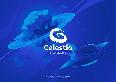 Celestia Interactive | Logo Design aestheticlogo animation apparel athleticslogo awesomelogo branding design gamelogo graphic design illustration lo logo logociamik logodesign logogame logokeren studiogame studiologo ui vector