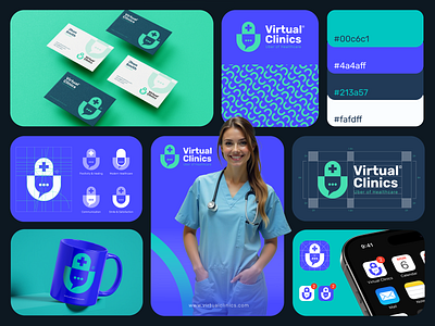 Virtual Clinics logo & branding brand identity branding design graphic design logo logo design ui