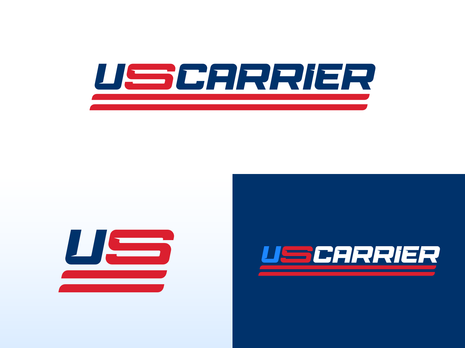 US Carrier brand branding carrier design flag graphic design logo patriot transport truck us usa