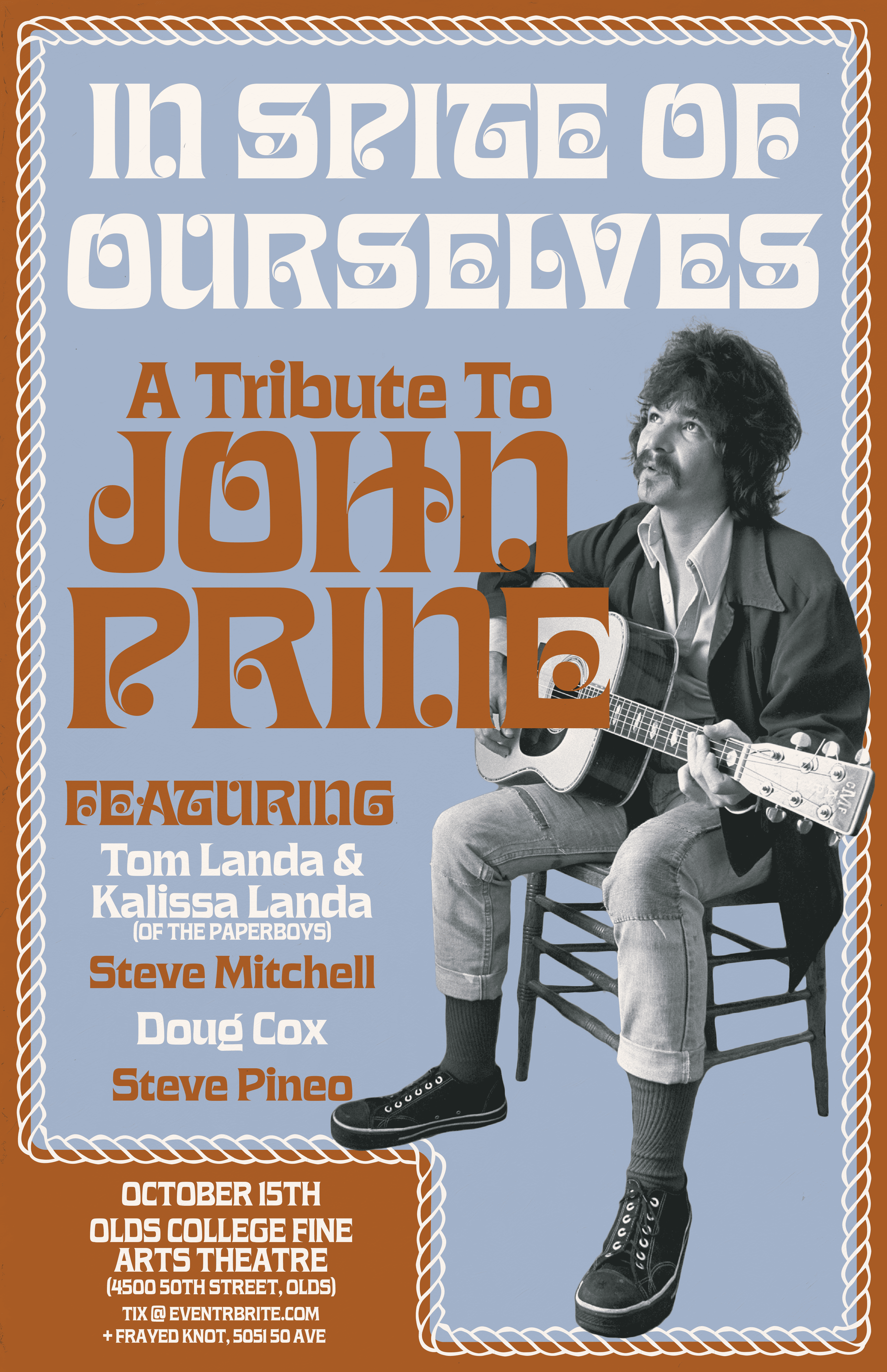 John Prine Tribute Poster concert poster graphic design layout