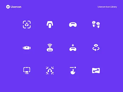 AR & VR - Uxercon Icon Library animation ar arvr arvricon augmented reality design digital figma icon icon design iconography logo tech technology ui uiux ux uxercon virtual reality vr