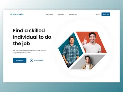 Welcome Screen Design for Talent Network Website. adobexd design graphic design illustration logo ui uiux userexperience userinterface ux