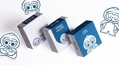 Playful Branding for a Mochi Dessert Brand blue brand guideline branding cute design graphic design illustration logo mochi packaging playful social media visual identity