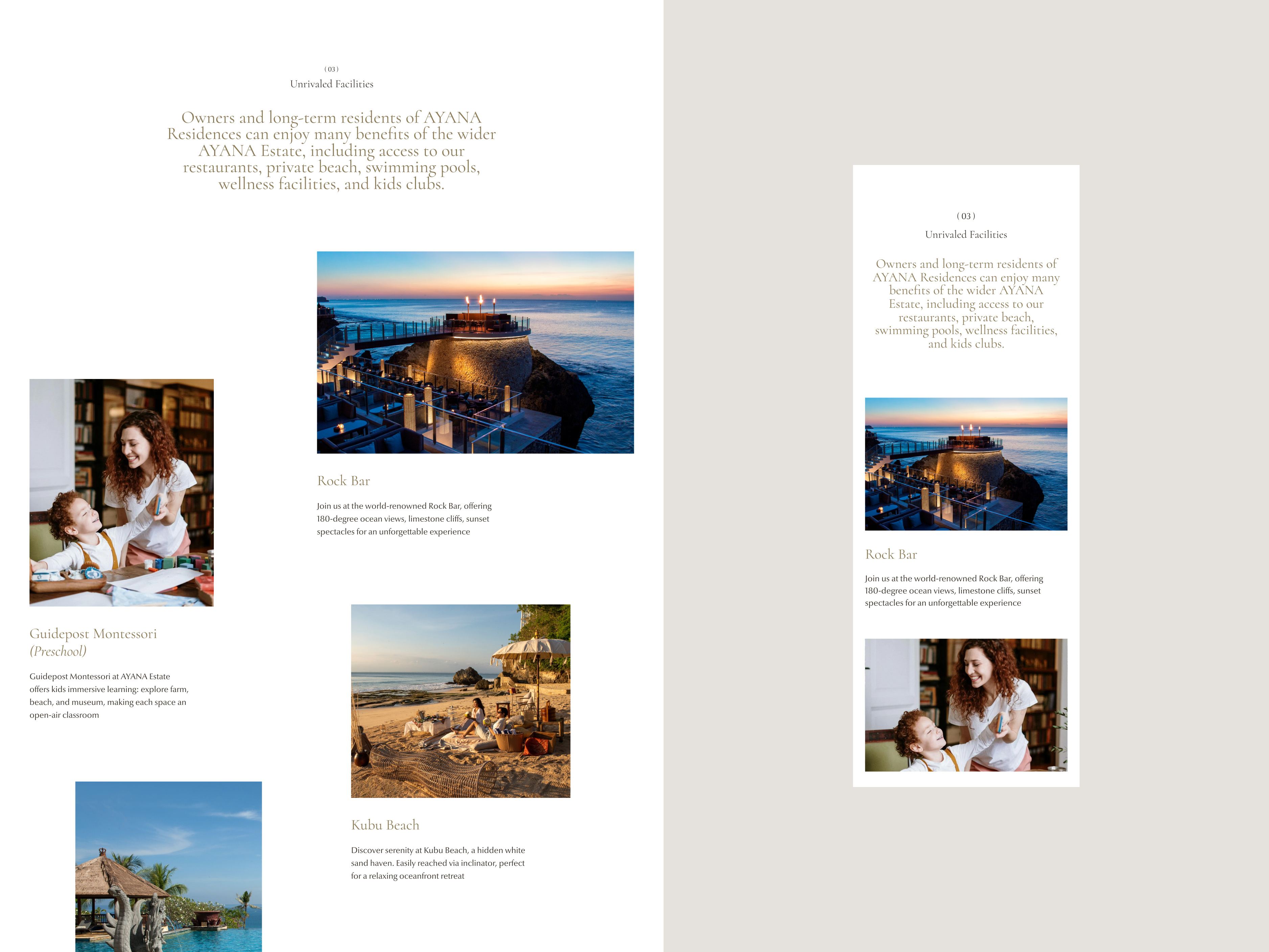 Example of Website Design Per Page