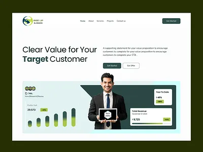 Agency Landing Page. agency agency design agency landing page agency ui agency ux agency website business landing page cabutton creative creative landing page creative website customer integration digital agency graphic design