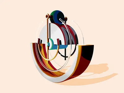 Geometric Resonance 3d art abstract animation c4d geometric kinetic loop minimal motion shader