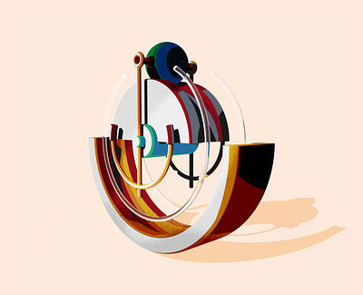 Geometric Resonance 3d art abstract animation c4d geometric kinetic loop minimal motion shader