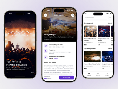 Cluster - A Event Booking App clean clusterapp eventapp eventbooking eventmanagement figma minimal mobiledesign mobileui productdesign ui uidesign ux uxdesign