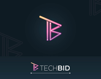 Modern Lettermark Tech Logo || Techbid branding concept creative design graphic design logo minimal modern tech vector
