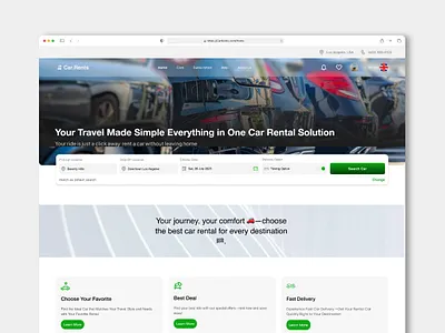 CarRents - Landing Page Rental Car car rental car rental landing page figma landing page landing page design ui ui design ui designer uiux uiux design uiux designer ux ux design ux designer web design web designer