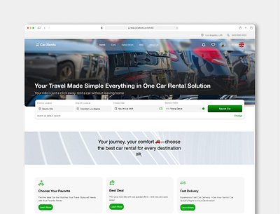 CarRents - Landing Page Rental Car car rental car rental landing page figma landing page landing page design ui ui design ui designer uiux uiux design uiux designer ux ux design ux designer web design web designer