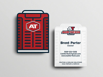 Heating & Cooling Business Card ac brand asset brand identity branding business business card business cards custom cut die heating and cooling hvac idetity design illustration logo type