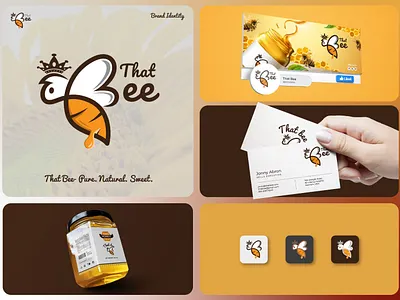 That Bee – Honey Brand Logo & Identity bee brand identity bee logo brand book brand guideline brand identity branding creative brand logo creative logo design food brand identity honey brand logo honey business branding logo logo design for honney minimal logo design modern logo natural honey brand organic logo design