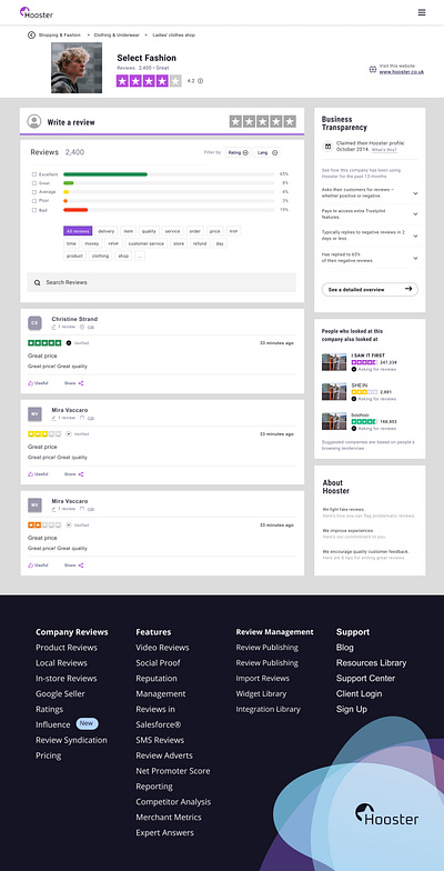 Hooter is the Reviewing website ui design ux uxui design web design