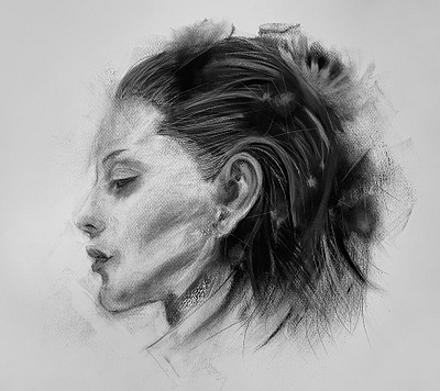 Elegant Woman in Charcoal art arte charcoal desenho dibujo drawing portrait portrait art woman