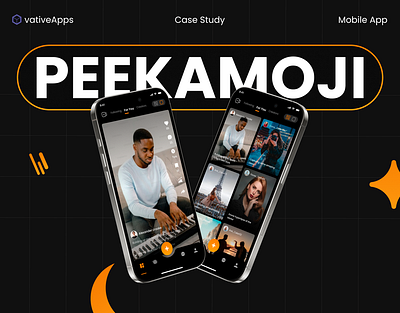 Peekamoji – Social Video Streaming Platform animation app casestudy app design casestudy design figma mobile app mobile app design mobile ui social media app ui uiux ux