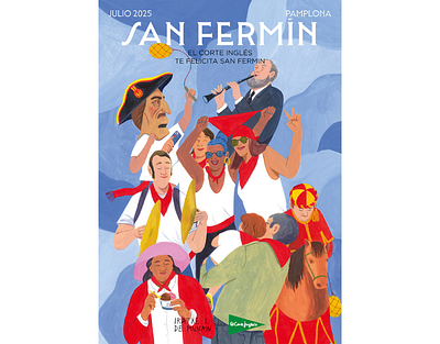 San Fermín X Iratxe López de Munáin animals celebration event food music painterly people posters