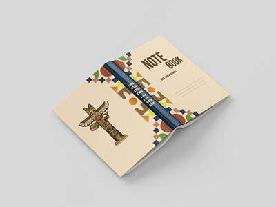 A Book Cover Mockup With A Totem Motif branding graphic design