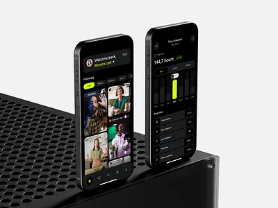 LiveEdge mobile app dark design ios mobile app product react stream ui ux