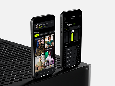 LiveEdge mobile app dark design ios mobile app product react stream ui ux