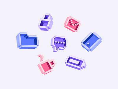 3D Isometric Icons 3d branding colorful crypto document finance folder icons identity platform saas icons security tech