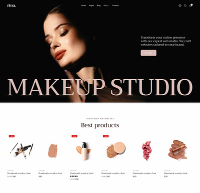 Rina - Beauty & Cosmetics Shop WordPress Theme design illustration ui web design web development webdesign woocommerce wordpress wordpress theme wordpress themes