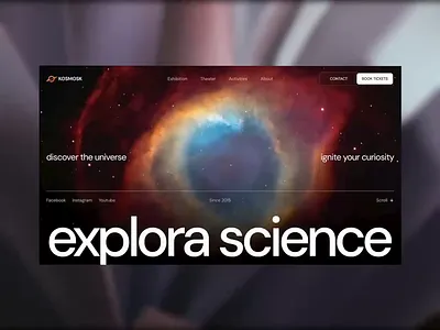 Kosmosk - Digital Experience Showcase 3d animation design explore outer space planet space ui ui design universe web design