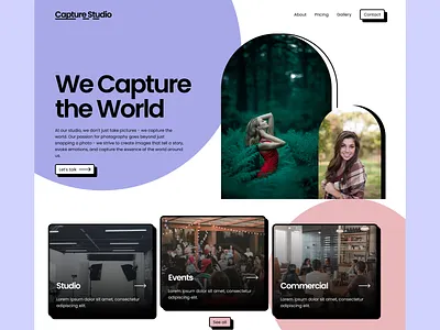 Photography Website Design branding graphic design ui