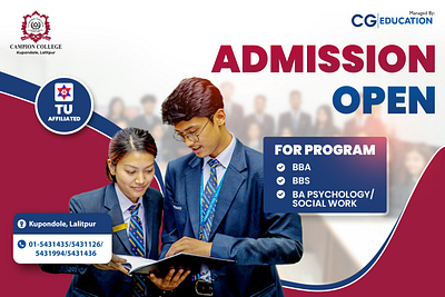 Admission Open Flex graphic design