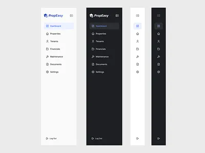 Smart Navigation UI, Seamless Experience app design clean ui design financials illustration intuitive design keeps ux smooth light or dark mobile app design navigation system organized structure propeasy saas ui properties saas ui projects seamless experience sidebar navigation sidebar ui simplifies navigation tenants user preference