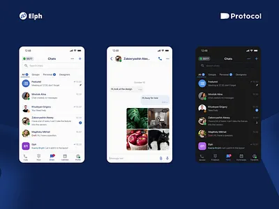 Elph messenger animation app design illustration ios mobile design ui ux uxui