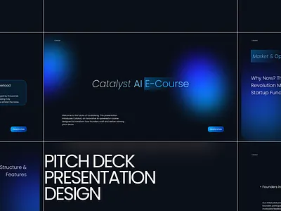 Catalyst AI E-Course pitch deck presentation design banner