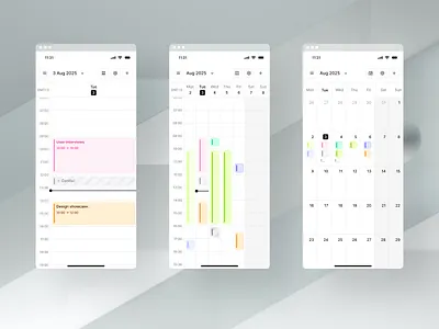 Mobile Calendars - Timeslot UI