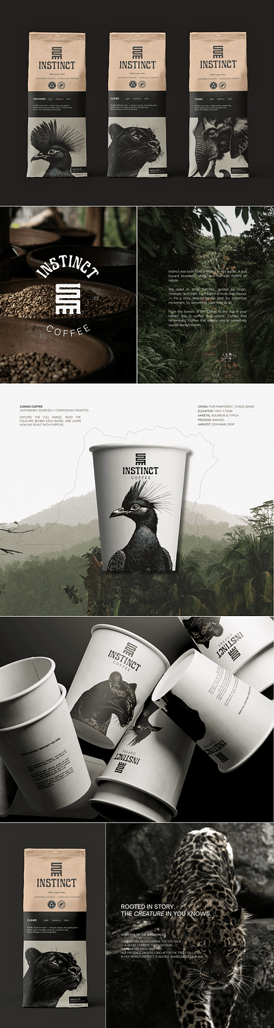 Concept Coffee Brand | Brand Identity + Packaging Design african inspired animal brand designer brand indentity branding coffee brand creative concept graphic design logo design nature packaging design visual identity