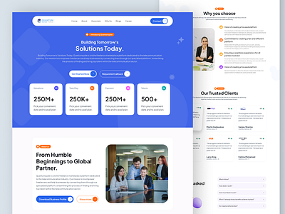 Telecom WorkHub Website - Landing Page figma design figma landing page freelance marketplace freelancemarketplace hiring platform home page design landing page landing page ui online marketplace remote work platform talenthub telecom telecom industry telecom solutions telecom website telecom workhub website ui design web design workhub platform workplatform