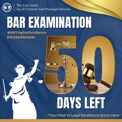 Days before BAR exam poster layouts graphic design